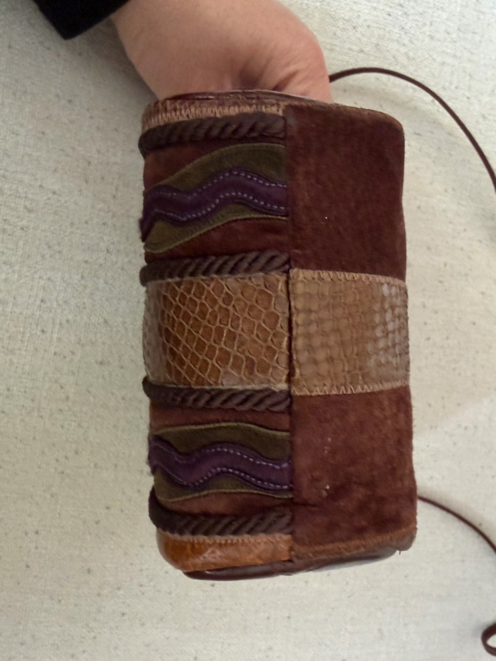 Vintage Sharif Leather and Suede Crossbody - Picture 4 of 7